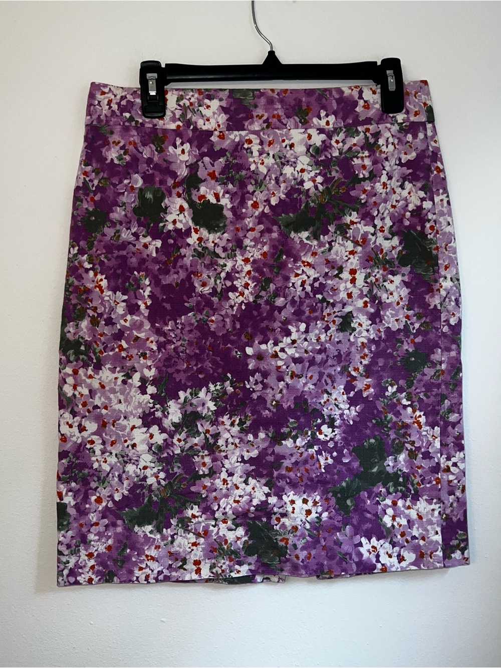 J. Crew Purple Floral Pencil Skirt
